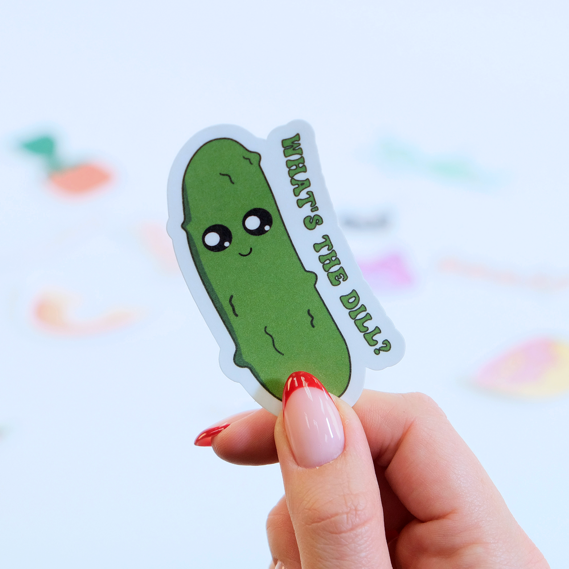 "What's the dill" Pickle Sticker