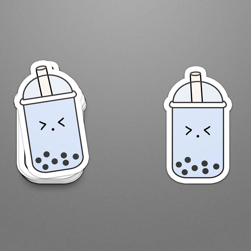 Blueberry bubble tea sticker