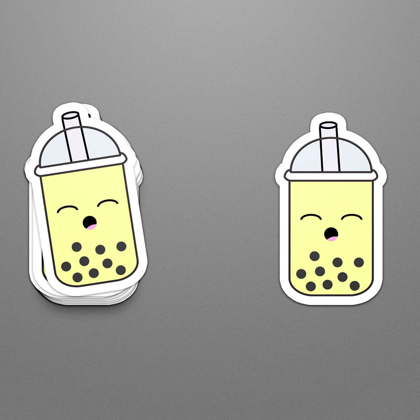 Lemon bubble tea sticker